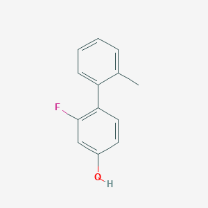 molecular formula C13H11FO B6372853 3-Fluoro-4-(2-methylphenyl)phenol, 95% CAS No. 1261961-01-6