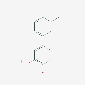 molecular formula C13H11FO B6372862 2-Fluoro-5-(3-methylphenyl)phenol, 95% CAS No. 1261963-47-6