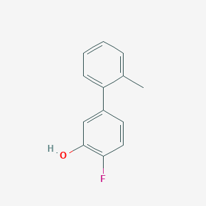 molecular formula C13H11FO B6372869 2-Fluoro-5-(2-methylphenyl)phenol, 95% CAS No. 1261943-07-0