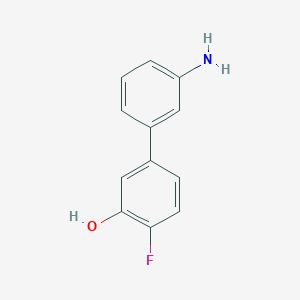 molecular formula C12H10FNO B6372881 5-(3-Aminophenyl)-2-fluorophenol, 95% CAS No. 1261917-94-5