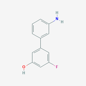 molecular formula C12H10FNO B6372886 5-(3-Aminophenyl)-3-fluorophenol, 95% CAS No. 1261917-95-6