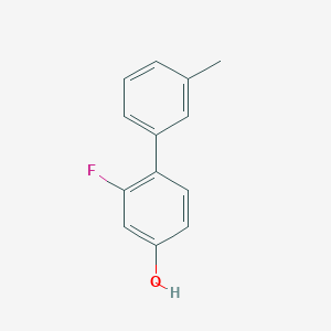 molecular formula C13H11FO B6372905 3-Fluoro-4-(3-methylphenyl)phenol, 95% CAS No. 1261963-55-6