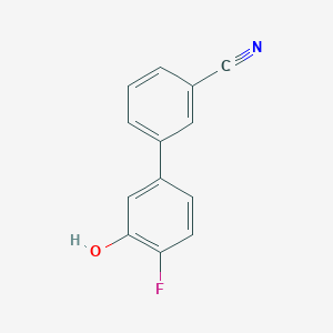 molecular formula C13H8FNO B6372920 5-(3-Cyanophenyl)-2-fluorophenol, 95% CAS No. 1262003-56-4