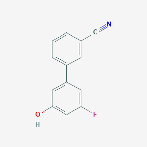 molecular formula C13H8FNO B6372927 5-(3-Cyanophenyl)-3-fluorophenol, 95% CAS No. 1261917-97-8