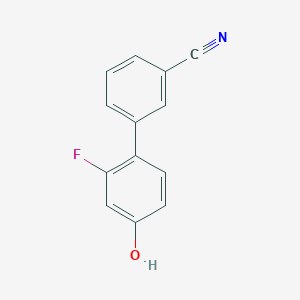 molecular formula C13H8FNO B6372936 4-(3-Cyanophenyl)-3-fluorophenol, 95% CAS No. 1261997-17-4