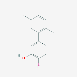 molecular formula C14H13FO B6372998 5-(2,5-Dimethylphenyl)-2-fluorophenol, 95% CAS No. 1261949-64-7