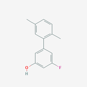 molecular formula C14H13FO B6373023 5-(2,5-Dimethylphenyl)-3-fluorophenol, 95% CAS No. 1261988-30-0