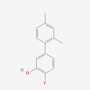 molecular formula C14H13FO B6373033 5-(2,4-Dimethylphenyl)-2-fluorophenol, 95% CAS No. 1261963-87-4