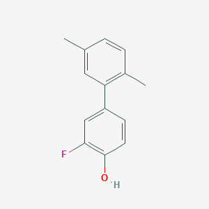 molecular formula C14H13FO B6373047 4-(2,5-Dimethylphenyl)-2-fluorophenol, 95% CAS No. 1261978-70-4