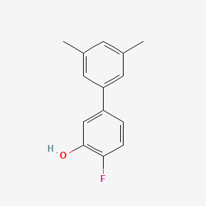 molecular formula C14H13FO B6373078 5-(3,5-Dimethylphenyl)-2-fluorophenol, 95% CAS No. 1261964-09-3