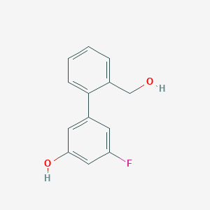 molecular formula C13H11FO2 B6373086 3-Fluoro-5-(2-hydroxymethylphenyl)phenol, 95% CAS No. 1261943-72-9
