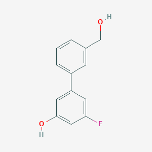 molecular formula C13H11FO2 B6373101 3-Fluoro-5-(3-hydroxymethylphenyl)phenol, 95% CAS No. 1261897-24-8
