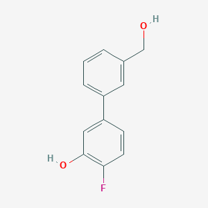 molecular formula C13H11FO2 B6373109 2-Fluoro-5-(3-hydroxymethylphenyl)phenol, 95% CAS No. 1261890-26-9