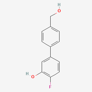 molecular formula C13H11FO2 B6373123 2-Fluoro-5-(4-hydroxymethylphenyl)phenol, 95% CAS No. 1261949-91-0