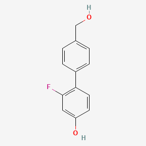 molecular formula C13H11FO2 B6373126 3-Fluoro-4-(4-hydroxymethylphenyl)phenol, 95% CAS No. 1261950-10-0