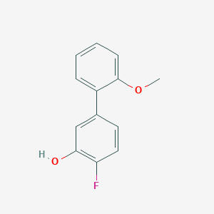 molecular formula C13H11FO2 B6373131 2-Fluoro-5-(2-methoxyphenyl)phenol, 95% CAS No. 1261950-15-5