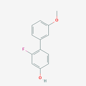 molecular formula C13H11FO2 B6373135 3-Fluoro-4-(3-methoxyphenyl)phenol, 95% CAS No. 1261959-63-0