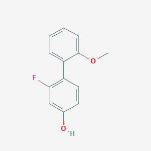 molecular formula C13H11FO2 B6373145 3-Fluoro-4-(2-methoxyphenyl)phenol, 95% CAS No. 1261943-87-6