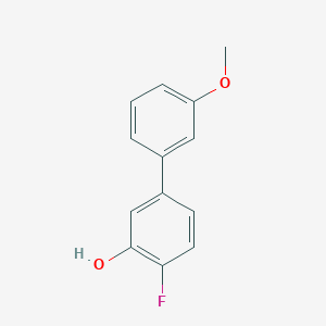 molecular formula C13H11FO2 B6373151 2-Fluoro-5-(3-methoxyphenyl)phenol, 95% CAS No. 1262001-85-3