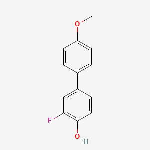 molecular formula C13H11FO2 B6373169 2-Fluoro-4-(4-methoxyphenyl)phenol, 95% CAS No. 1261918-02-8