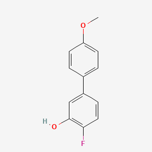 molecular formula C13H11FO2 B6373172 2-Fluoro-5-(4-methoxyphenyl)phenol, 95% CAS No. 406482-61-9