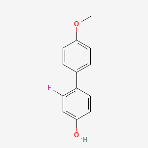 molecular formula C13H11FO2 B6373175 3-Fluoro-4-(4-methoxyphenyl)phenol, 95% CAS No. 1262003-60-0