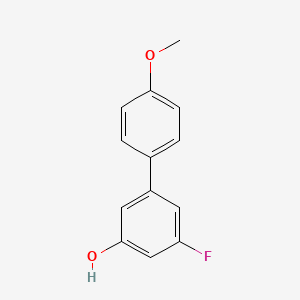 molecular formula C13H11FO2 B6373188 3-Fluoro-5-(4-methoxyphenyl)phenol, 95% CAS No. 1262001-86-4