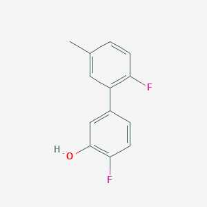 molecular formula C13H10F2O B6373204 2-Fluoro-5-(2-fluoro-5-methylphenyl)phenol, 95% CAS No. 1261950-20-2