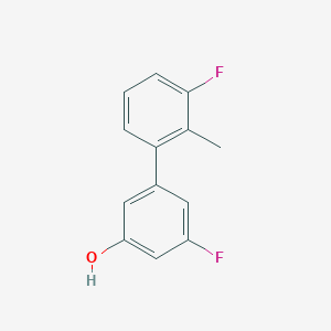 molecular formula C13H10F2O B6373226 3-Fluoro-5-(3-fluoro-2-methylphenyl)phenol, 95% CAS No. 1261995-21-4