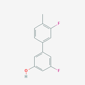 molecular formula C13H10F2O B6373248 3-Fluoro-5-(3-fluoro-4-methylphenyl)phenol, 95% CAS No. 1261964-15-1
