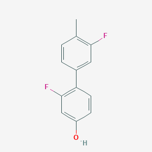 molecular formula C13H10F2O B6373265 3-Fluoro-4-(3-fluoro-4-methylphenyl)phenol, 95% CAS No. 1261997-42-5