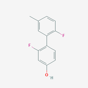 molecular formula C13H10F2O B6373277 3-Fluoro-4-(2-fluoro-5-methylphenyl)phenol, 95% CAS No. 1261944-00-6