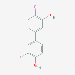 molecular formula C12H8F2O2 B6373296 2-Fluoro-5-(3-fluoro-4-hydroxyphenyl)phenol, 95% CAS No. 1261944-10-8