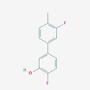 molecular formula C13H10F2O B6373304 2-Fluoro-5-(3-fluoro-4-methylphenyl)phenol, 95% CAS No. 1261995-32-7