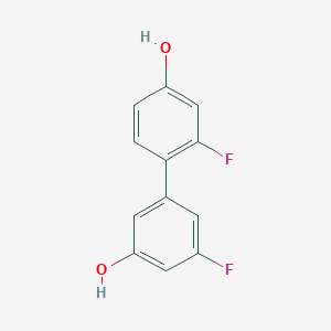 molecular formula C12H8F2O2 B6373362 3-Fluoro-4-(3-fluoro-5-hydroxyphenyl)phenol, 95% CAS No. 1261944-24-4