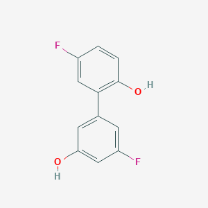 molecular formula C12H8F2O2 B6373369 3-Fluoro-5-(5-fluoro-2-hydroxyphenyl)phenol, 95% CAS No. 1261918-05-1
