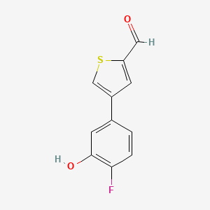 5-(2-Formylthiophen-4-yl)-2-fluorophenol, 95%