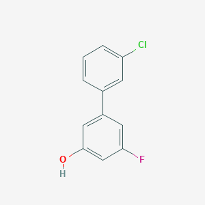 molecular formula C12H8ClFO B6373423 5-(3-Chlorophenyl)-3-fluorophenol, 95% CAS No. 1261897-27-1