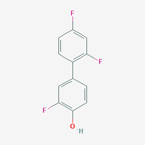 molecular formula C12H7F3O B6373441 4-(2,4-Difluorophenyl)-2-fluorophenol, 95% CAS No. 1261961-13-0