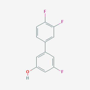 molecular formula C12H7F3O B6373482 5-(3,4-Difluorophenyl)-3-fluorophenol, 95% CAS No. 1262002-02-7