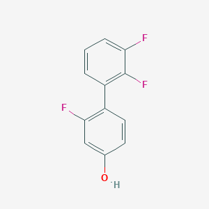 molecular formula C12H7F3O B6373498 4-(2,3-Difluorophenyl)-3-fluorophenol, 95% CAS No. 1261464-13-4