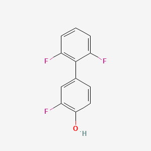 molecular formula C12H7F3O B6373506 4-(2,6-Difluorophenyl)-2-fluorophenol, 95% CAS No. 1261979-20-7