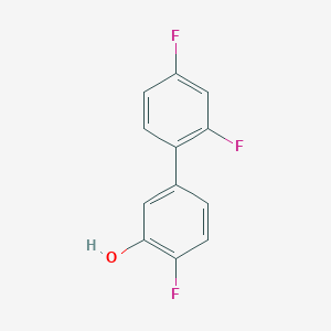 molecular formula C12H7F3O B6373514 5-(2,4-Difluorophenyl)-2-fluorophenol, 95% CAS No. 1261952-34-4