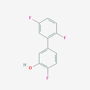 molecular formula C12H7F3O B6373517 5-(2,5-Difluorophenyl)-2-fluorophenol, 95% CAS No. 1261918-09-5