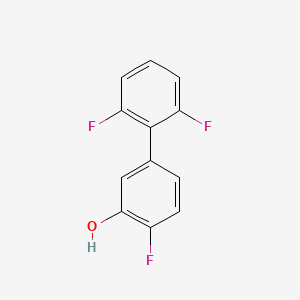 molecular formula C12H7F3O B6373521 5-(2,6-Difluorophenyl)-2-fluorophenol, 95% CAS No. 1261961-23-2