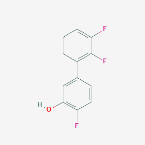 molecular formula C12H7F3O B6373527 5-(2,3-Difluorophenyl)-2-fluorophenol, 95% CAS No. 1261657-02-6