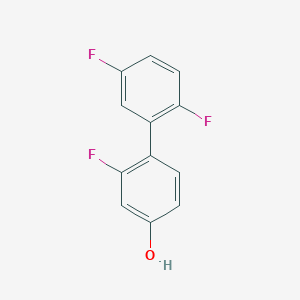 molecular formula C12H7F3O B6373538 4-(2,5-Difluorophenyl)-3-fluorophenol, 95% CAS No. 1261935-54-9