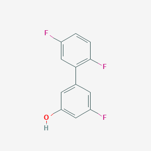 molecular formula C12H7F3O B6373553 5-(2,5-Difluorophenyl)-3-fluorophenol, 95% CAS No. 1261918-10-8