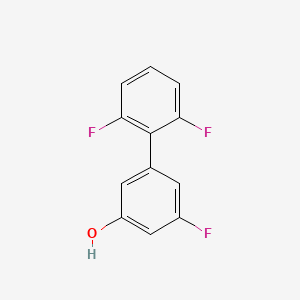 molecular formula C12H7F3O B6373560 5-(2,6-Difluorophenyl)-3-fluorophenol, 95% CAS No. 1261961-28-7