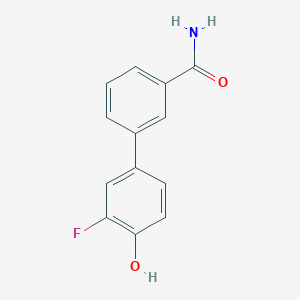molecular formula C13H10FNO2 B6373611 4-(3-Aminocarbonylphenyl)-2-fluorophenol, 95% CAS No. 1261945-10-1